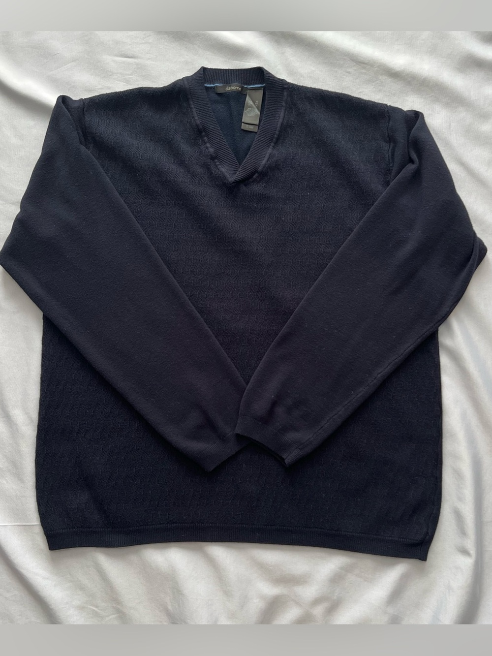 Claiborne Men's V-Neck Sweater in Dark Navy - Size XL